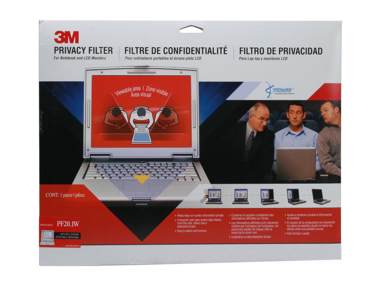 3M PF20.1W Widescreen Privacy Filter for Desktop LCD Monitors