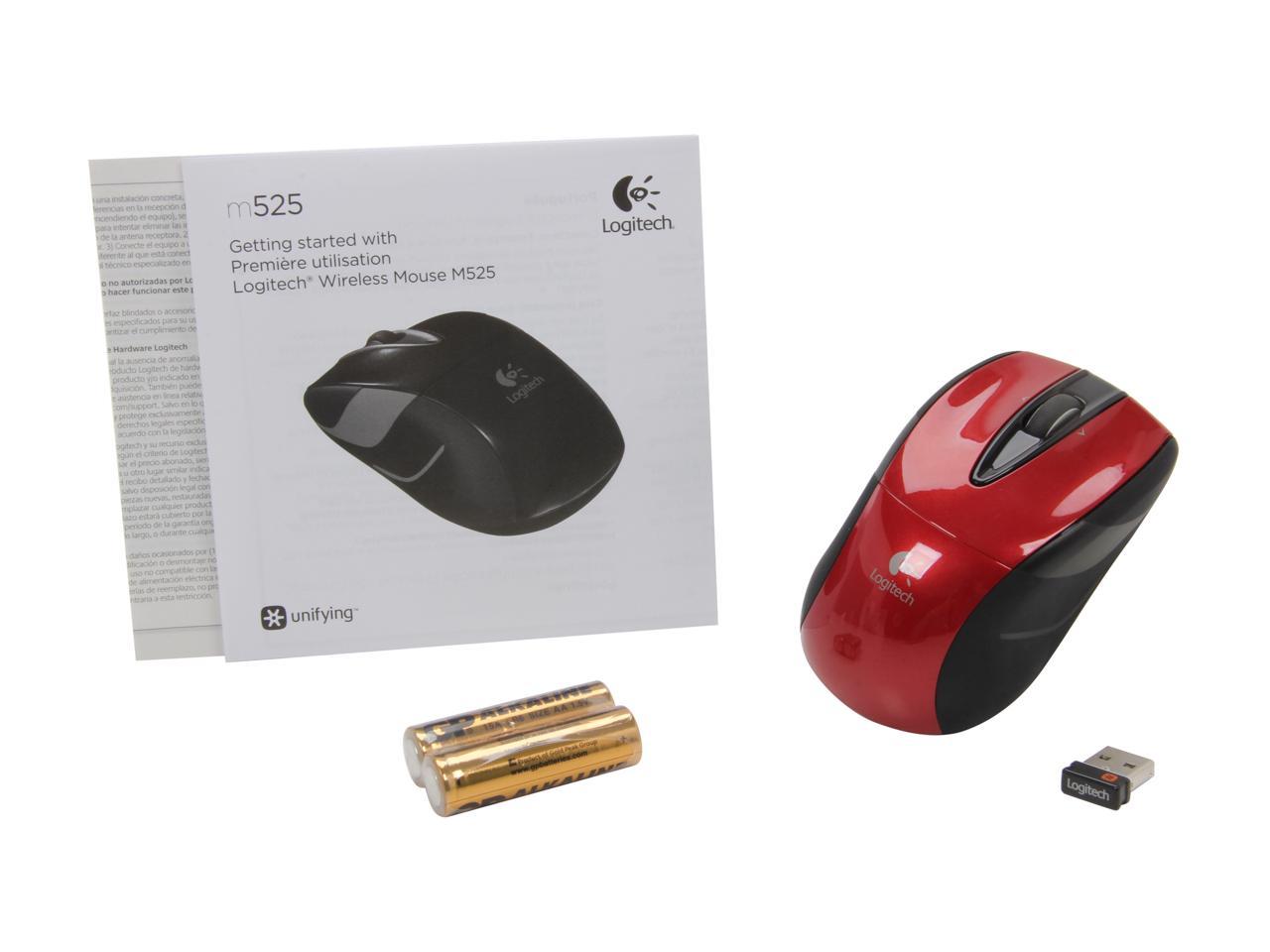 Logitech Wireless Mouse M525 - Red / Black