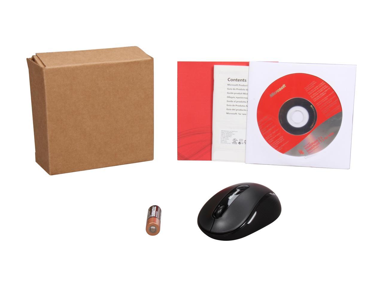 Microsoft Wireless Mobile Mouse 4000 for Business Black 4 Buttons Tilt Wheel USB 2.4 GHz RF BlueTrack 1000 dpi