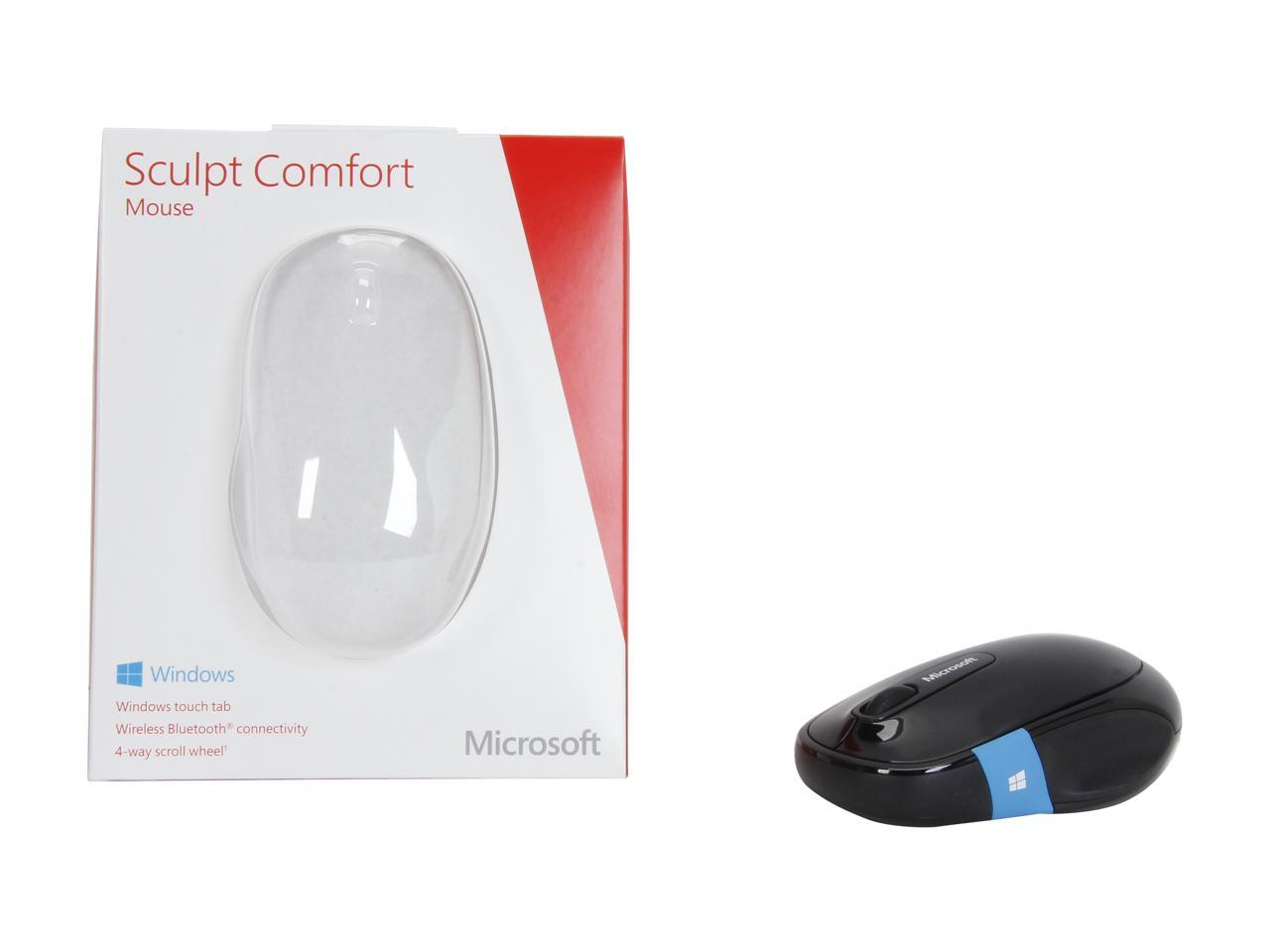 Microsoft Sculpt Comfort Mouse H3S-00003 Black Tilt Wheel Bluetooth Wireless BlueTrack Mouse
