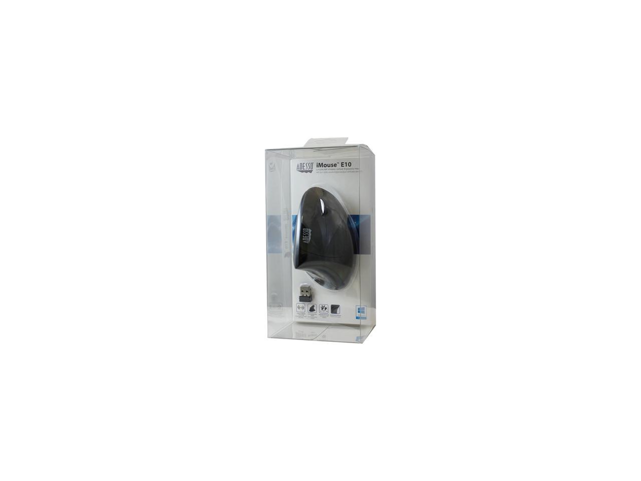 Adesso iMouseE10 2.4 GHz RF wireless Vertical Ergonomic mouse with DPI switch button