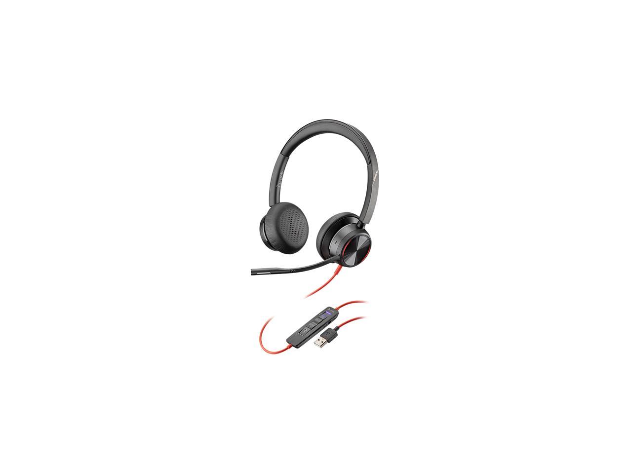 PLANTRONICS Blackwire 8225 USB-A Connector Headset, Microsoft, USB-A