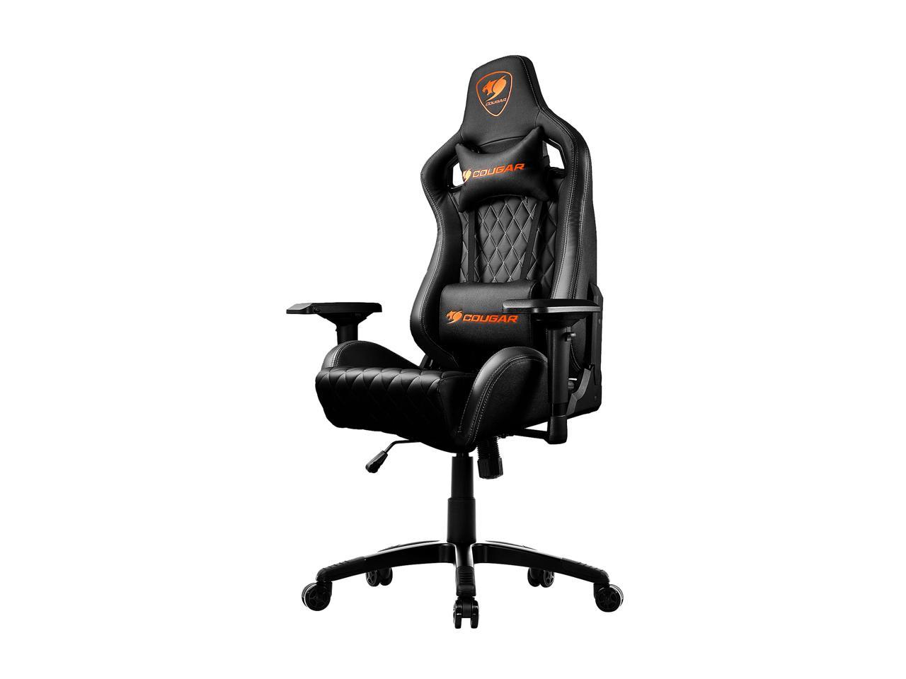 Cougar Armor S (Black) Luxury Gaming Chair with Breathable Premium PVC Leather and Body-embracing High Back Design