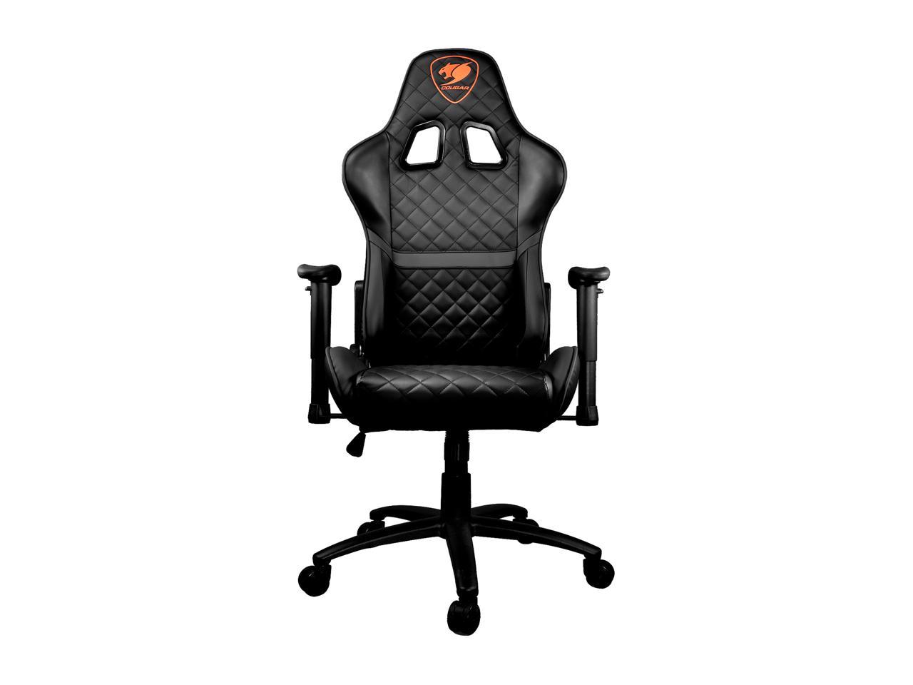 Cougar Armor One (Black) Gaming Chair with Breathable Premium PVC Leather and Body-embracing High Back Design