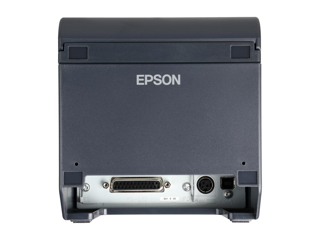 Epson TM-T20II Single-station Thermal Receipt Printer, USB, Serial, Dark Gray - C31CD52062