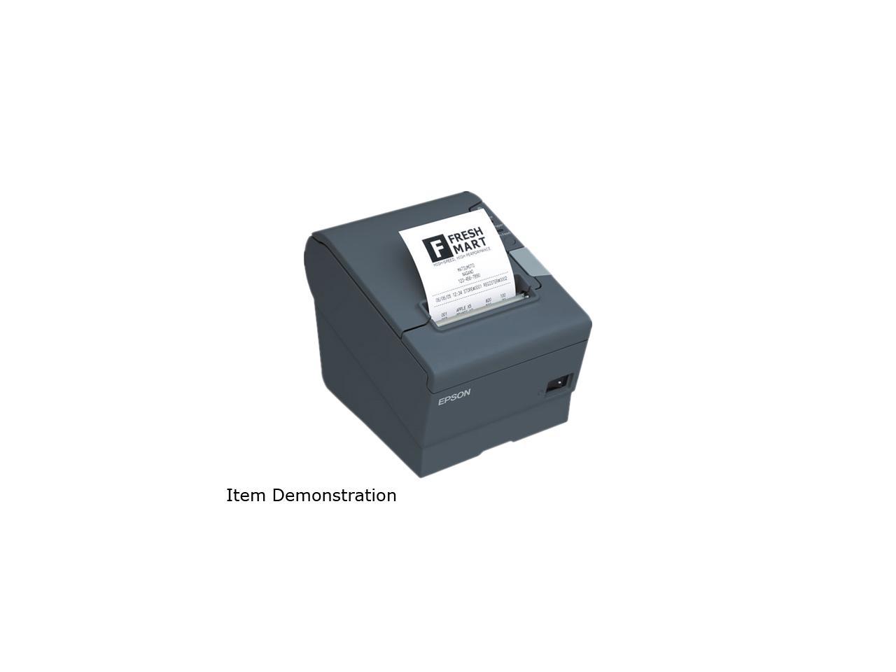 Epson TM-T88V 3" Single-station Thermal Receipt Printer, USB, Powered USB, Black (No Power Supply) - C31CA85A6641