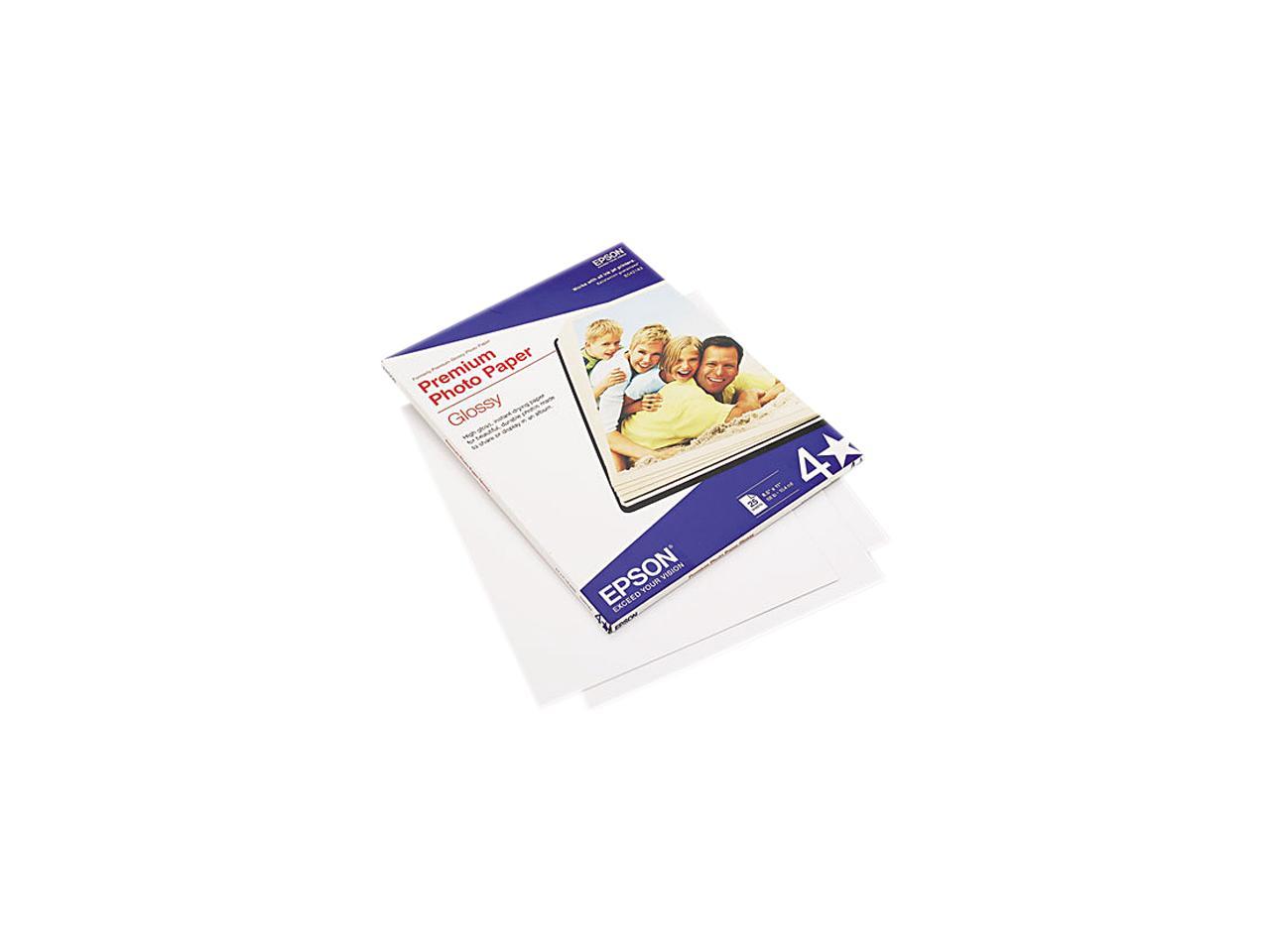 Epson S042183 Premium Photo Paper Letter - 8.50" x 11" - Glossy - Bright White