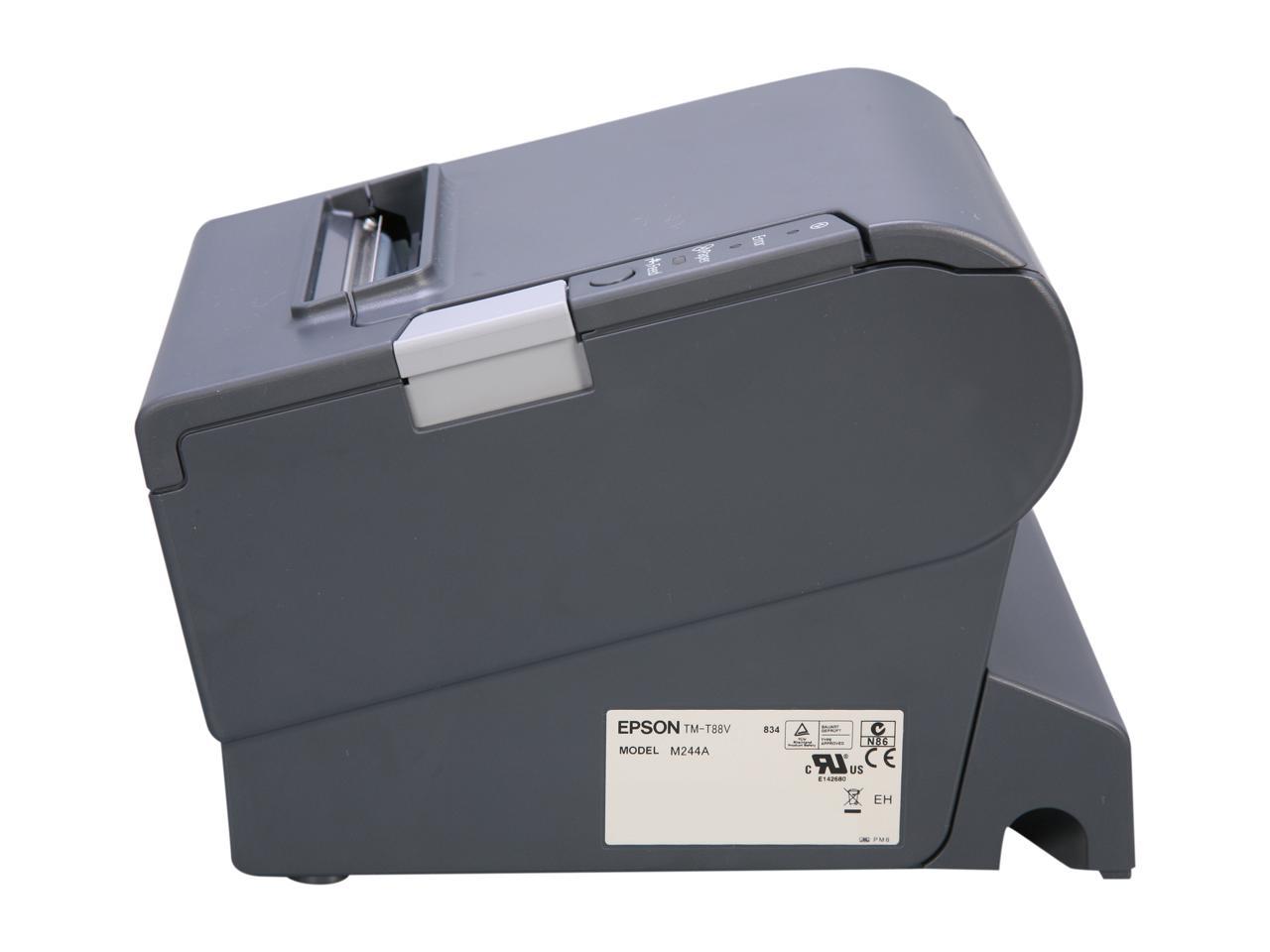 Epson TM-T88V 3" Single-station Thermal Receipt Printer, USB, Parallel, Dark Gray - C31CA85834