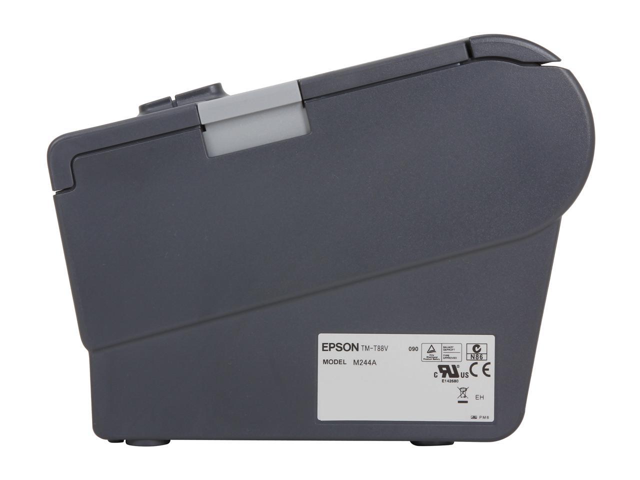 Epson TM-T88V 3" Single-station Thermal Receipt Printer, USB, Powered USB, Dark Gray (No Power Supply) - C31CA85090