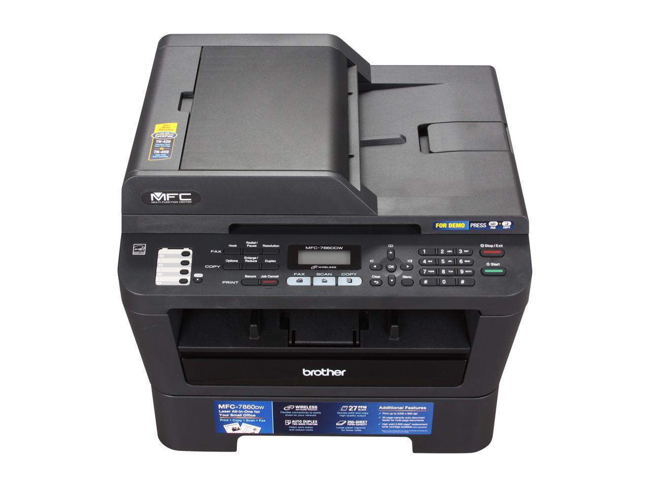 Brother MFC-7860DW Wireless Monochrome Multifunction Laser Printer