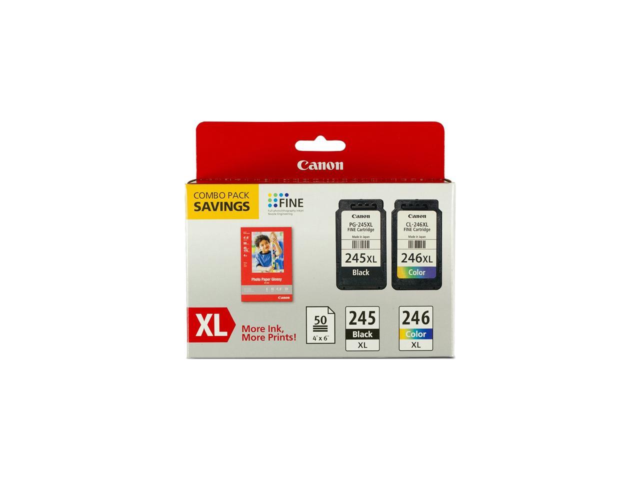 Canon PG-245 XL/CL-246 XL High Yield Ink Cartridge - Combo Pack - Black/Color/Paper