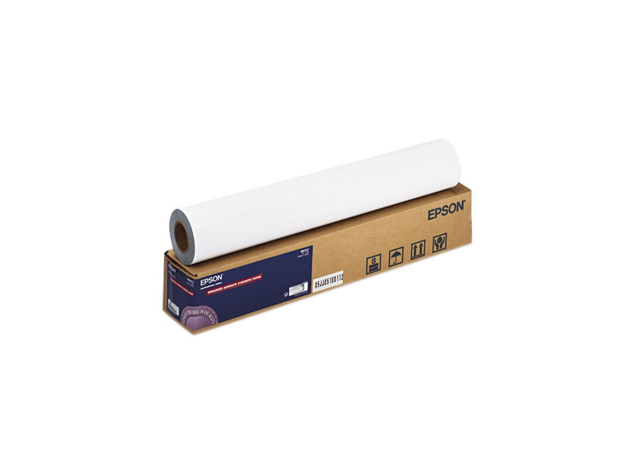 Epson S041617 Enhanced Adhesive Synthetic Paper, 24" x 100 ft, White