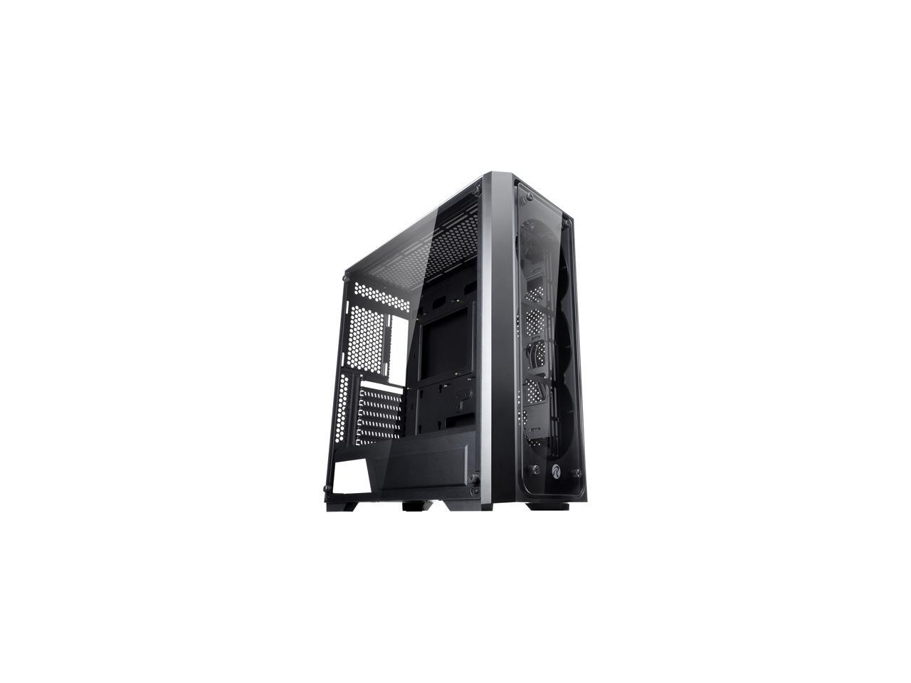 RAIJINTEK PONOS TG, a Mid-Tower Case w/ Tempered Glass (Front & Side), EEB M/B, Max. 390mm VGA Card, Max. 5×2.5"HDD, 360mm Radiator at Front, Max. 10×12025 Fans, USB3.0 Hub, Magnetic Dust Filters