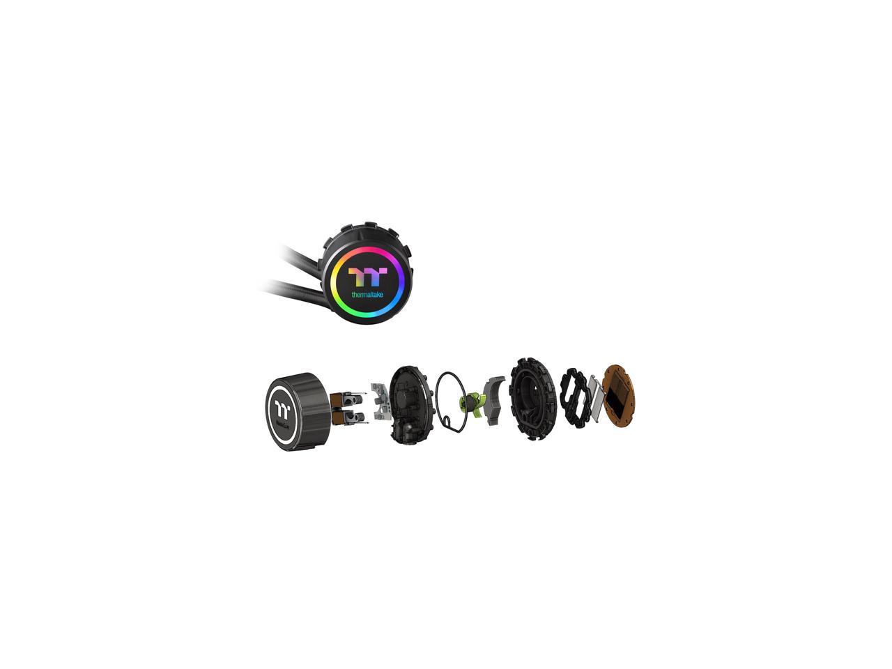 Thermaltake Floe DX 280 Dual Riing Duo 16.8 Million Colors RGB 36 LED LGA2066 AM4 Ready Intel/AMD Liquid Cooling All-in-One CPU Cooler CL-W257-PL14SW-B