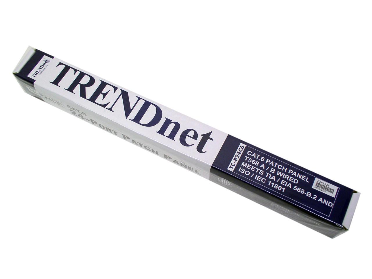 TRENDnet 24-Port Cat6 Unshielded Rackmount Patch Panel, TC-P24C6