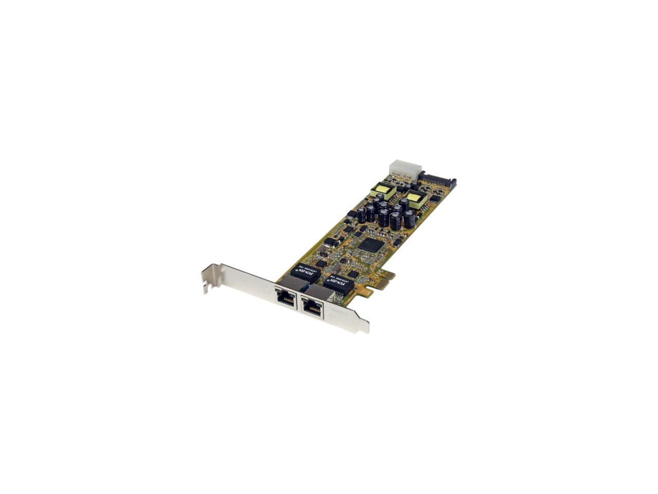 StarTech.com Dual Port PCI Express Gigabit Ethernet PCIe Network Card Adapter - PoE/PSE