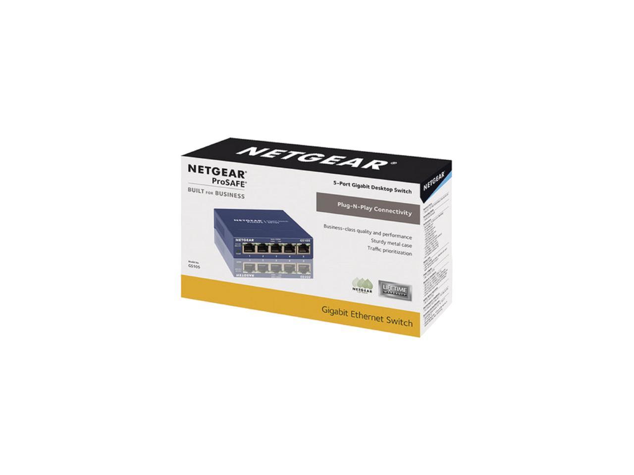 NETGEAR 5-Port Gigabit Ethernet Unmanaged Switch (GS105NA)