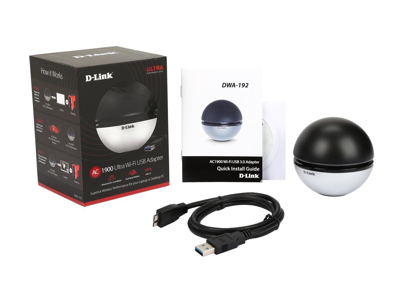 D-Link AC1900 Ultra Wi-Fi USB 3.0 Adapter (DWA-192)