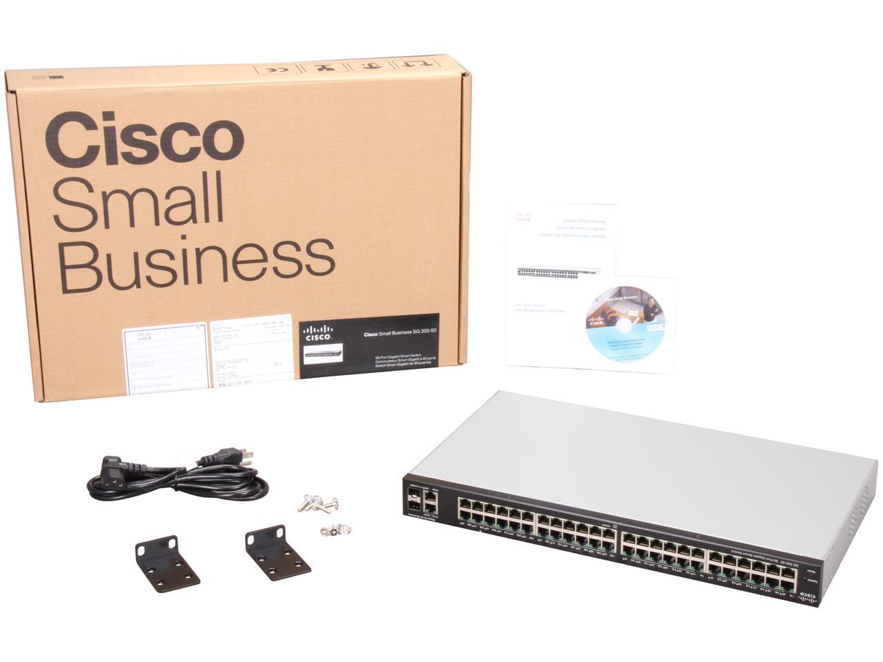 Cisco Small Business 200 Series SLM2048T-NA Smart SG200-50 Gigabit Switch