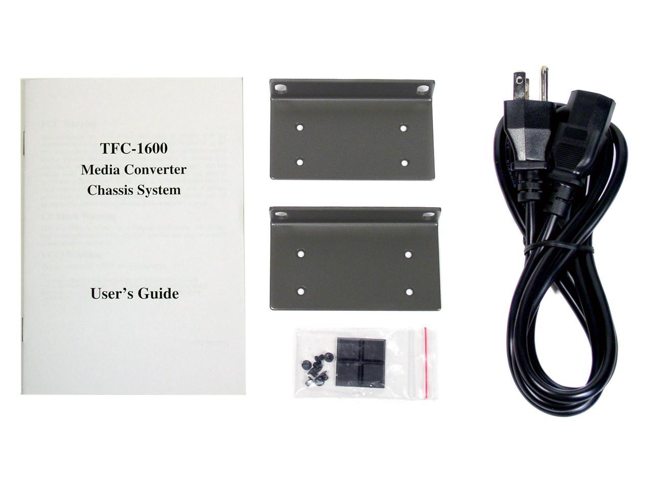 TRENDnet TFC-1600 16-Slot Chassis System for TFC series Fiber Converter 10/100 Mbps 1 x RJ-45 + 1 x RS-232