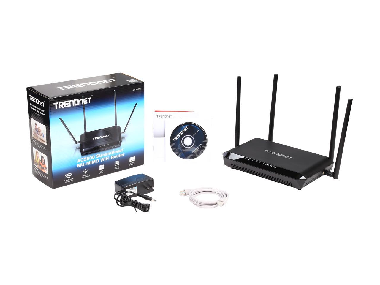 TRENDnet TEW-827DRU AC2600 v2 StreamBoost MU-MIMO Wi-Fi Router