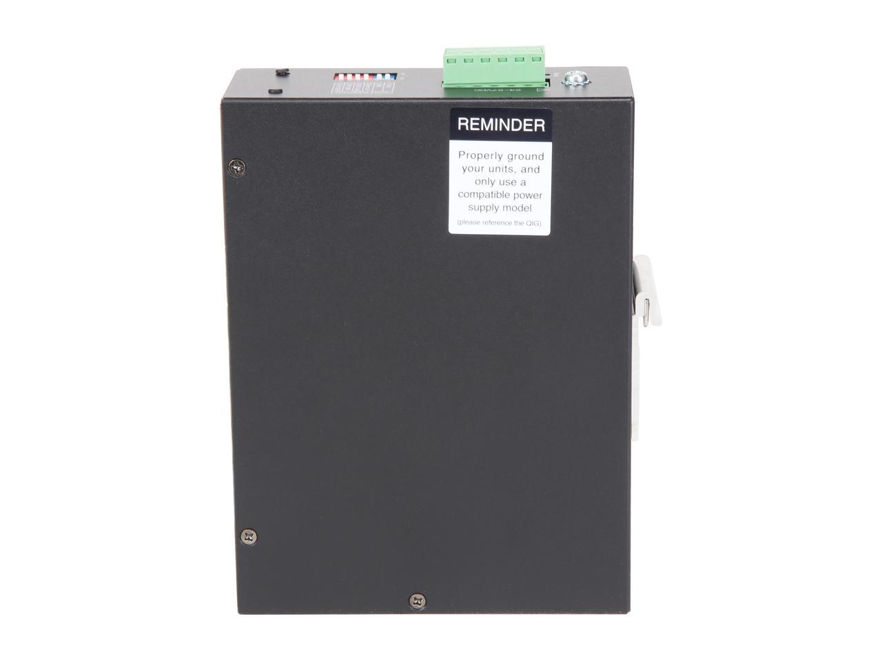 TRENDnet TI-PG102i 10-Port Industrial Gigabit L2 Managed PoE+ DIN-Rail Switch 24-57V