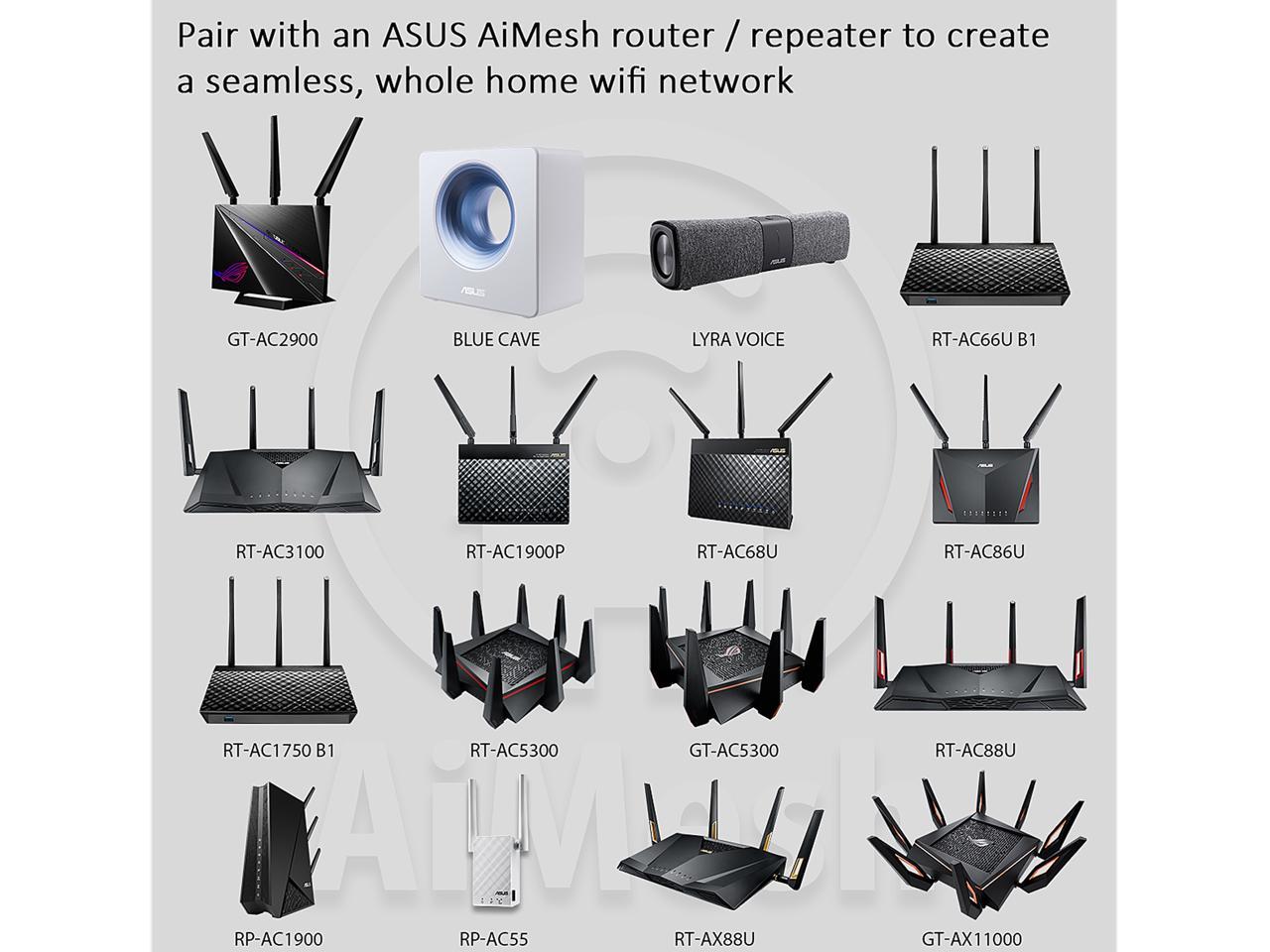ASUS AC2900 Dual-band Gaming Router, game acceleration, Mesh Wi-Fi support, Lifetime Free Internet Security, DFS, Gamer Private Network, Port Forwarding, Streaming & Gaming (RT-AC86U)