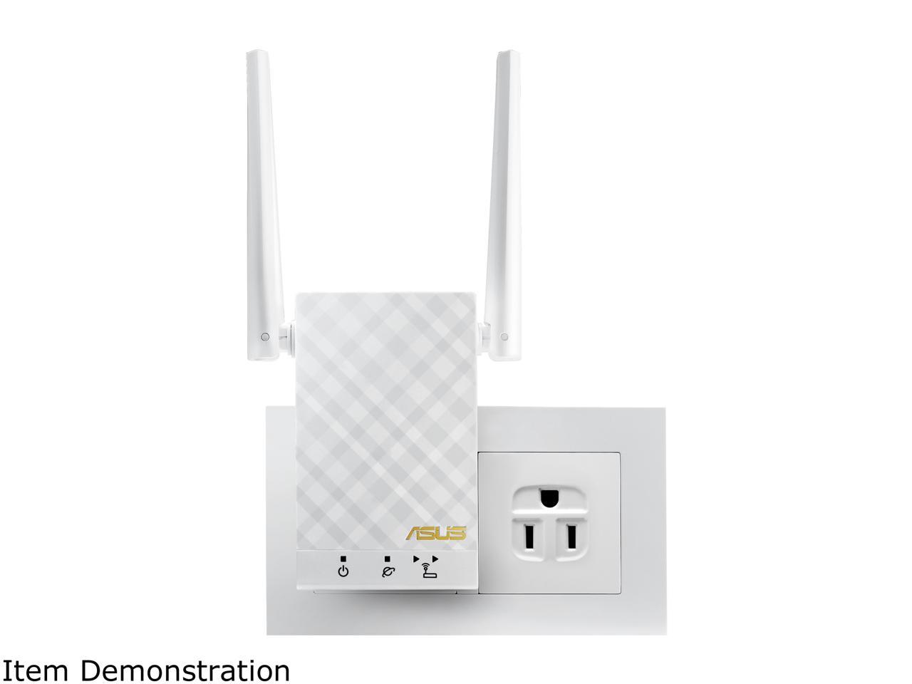 Asus AC1200 Dual-Band WiFi Range Extender Wireless Signal Booster Up to 1167Mbps Repeater | Access Point | Media Bridge | Support Aimesh (RP-AC55), White