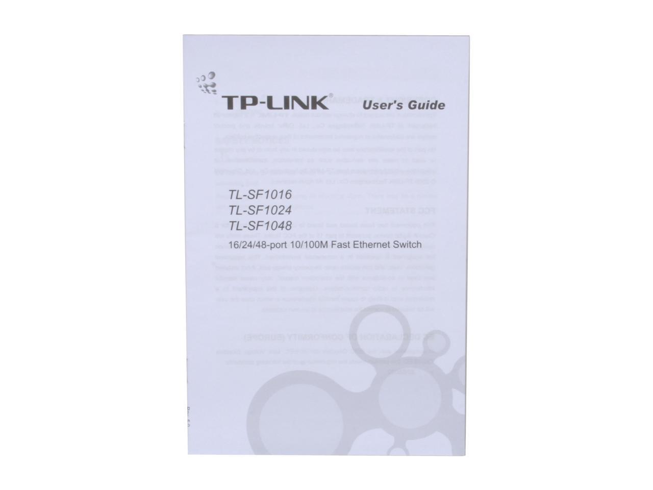 TP-Link TL-SF1016 Unmanaged 16-Port Rackmount Switch
