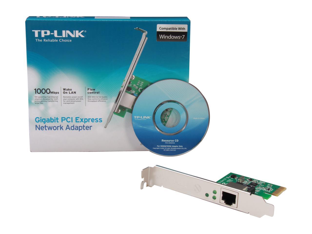 TP-Link 10/100/1000Mbps Gigabit Ethernet PCI Express, PCIE Network Adapter / Network Card / Ethernet Card for PC, Win10 supported (TG-3468)