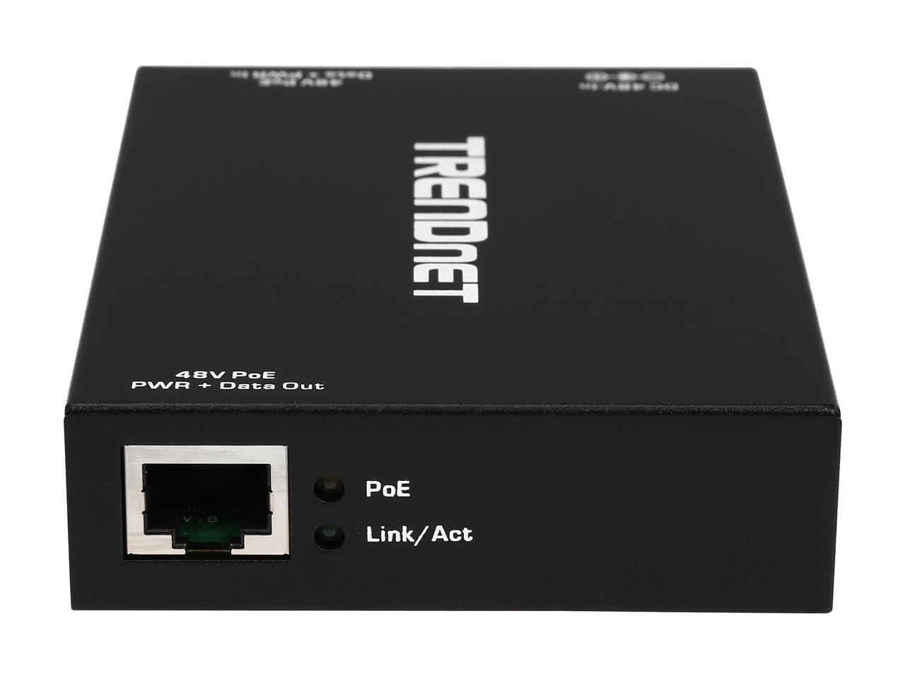 TRENDnet TPE-E100 1-port 10/100/1000Mbps PoE+ / PoE Repeater