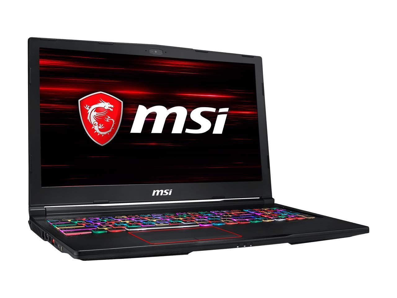 MSI GE Series GE63 Raider RGB-012 15.6" 120 Hz FHD GTX 1060 6 GB VRAM i7-8750H 16 GB Memory 128GB SSD 1TB HDD Windows 10 Home 64-Bit Gaming Laptop