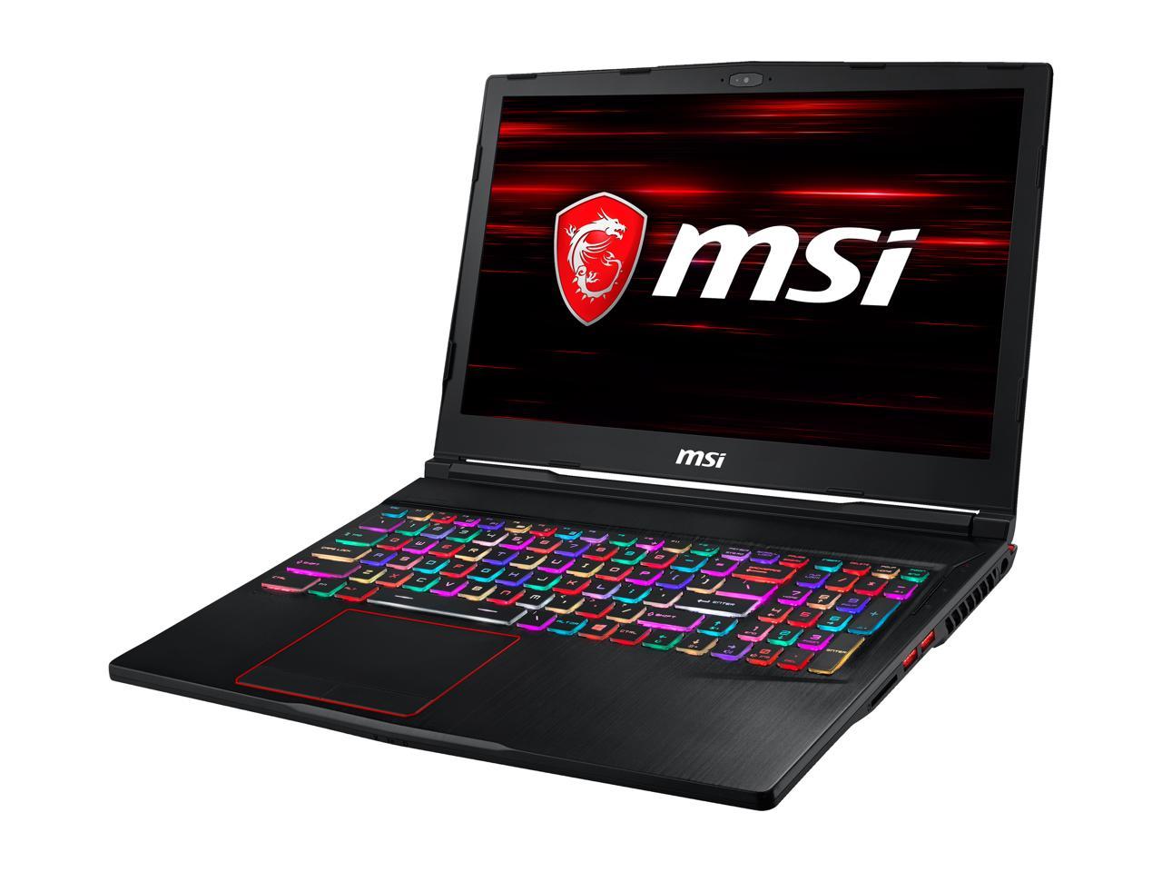 MSI GE Series GE63 Raider RGB-012 15.6" 120 Hz FHD GTX 1060 6 GB VRAM i7-8750H 16 GB Memory 128GB SSD 1TB HDD Windows 10 Home 64-Bit Gaming Laptop