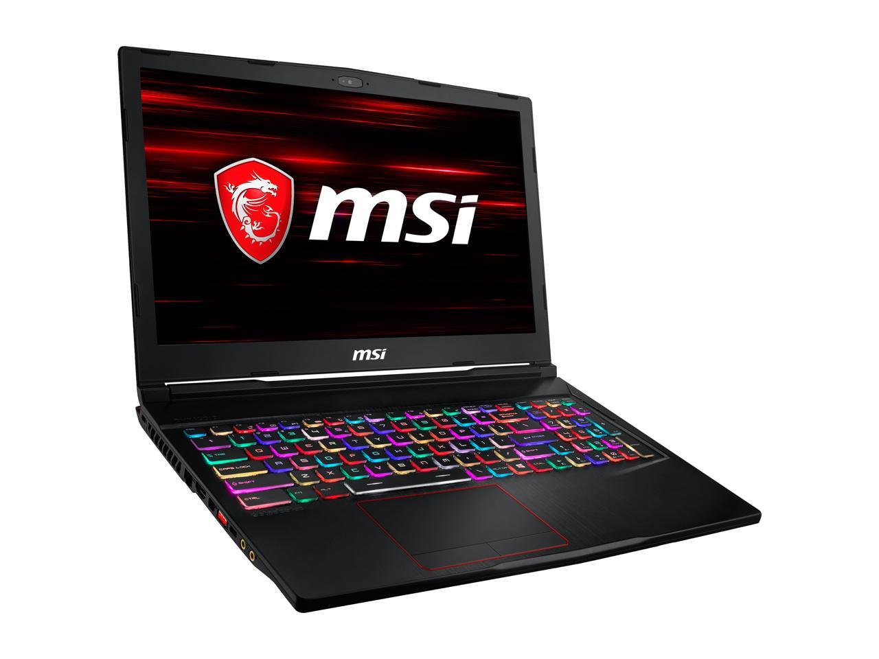 MSI GE Series GE63 Raider RGB-012 15.6" 120 Hz FHD GTX 1060 6 GB VRAM i7-8750H 16 GB Memory 128GB SSD 1TB HDD Windows 10 Home 64-Bit Gaming Laptop