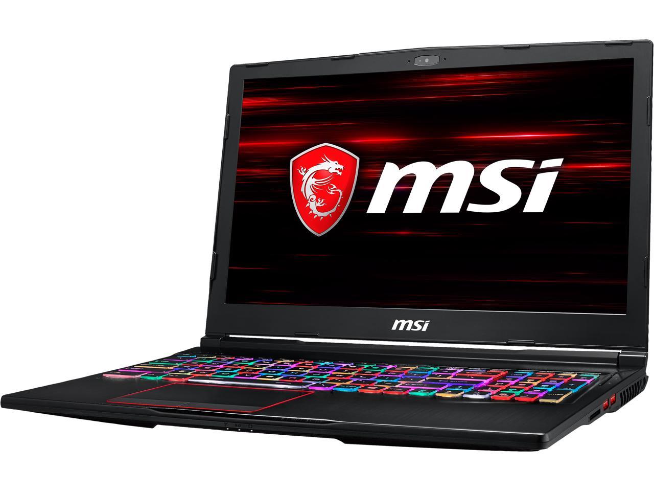 MSI GE Series GE63 Raider RGB-499 15.6" 144 Hz IPS Intel Core i7 9th Gen 9750H (2.60 GHz) NVIDIA GeForce RTX 2080 32 GB Memory 512 GB NVMe SSD Windows 10 Home 64-bit Gaming Laptop