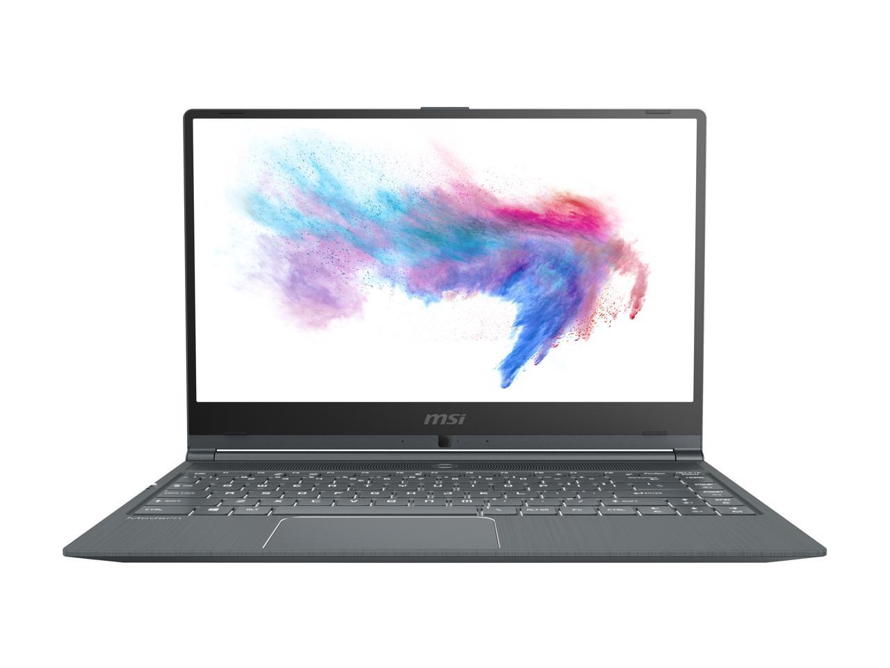MSI Laptop Modern 14 A10RAS-1030 Intel Core i7 10th Gen 10510U (1.80 GHz) 16 GB Memory 1 TB NVMe SSD NVIDIA GeForce MX330 14.0" Windows 10 Pro 64-bit