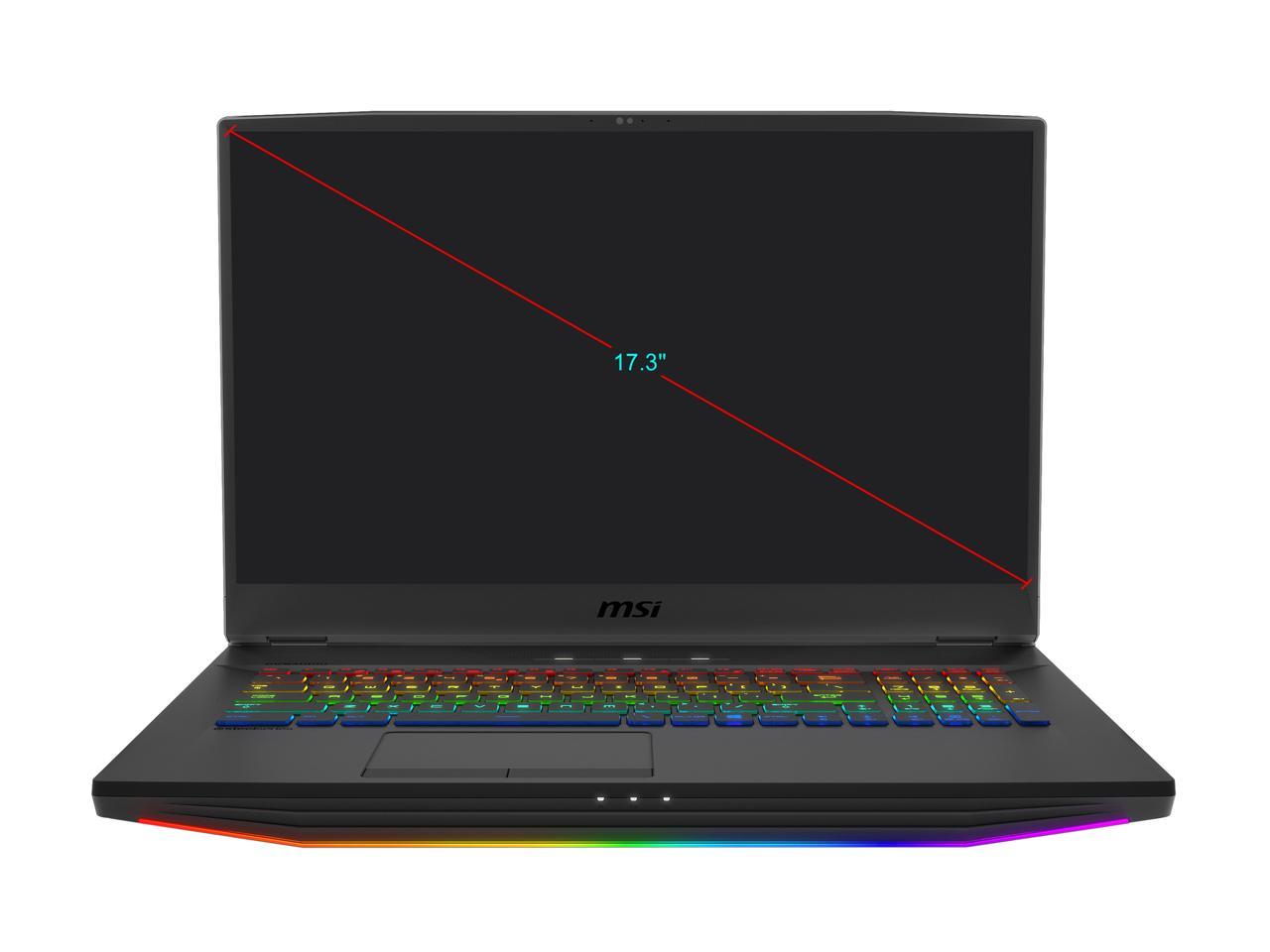 MSI GT Series GT76 Titan DT 10SGS-055 17.3" 4K/UHD Intel Core i9 10th Gen 10900K (2.40 GHz) NVIDIA GeForce RTX 2080 SUPER 64 GB Memory 2 TB SSD Windows 10 Pro 64-bit Gaming Laptop