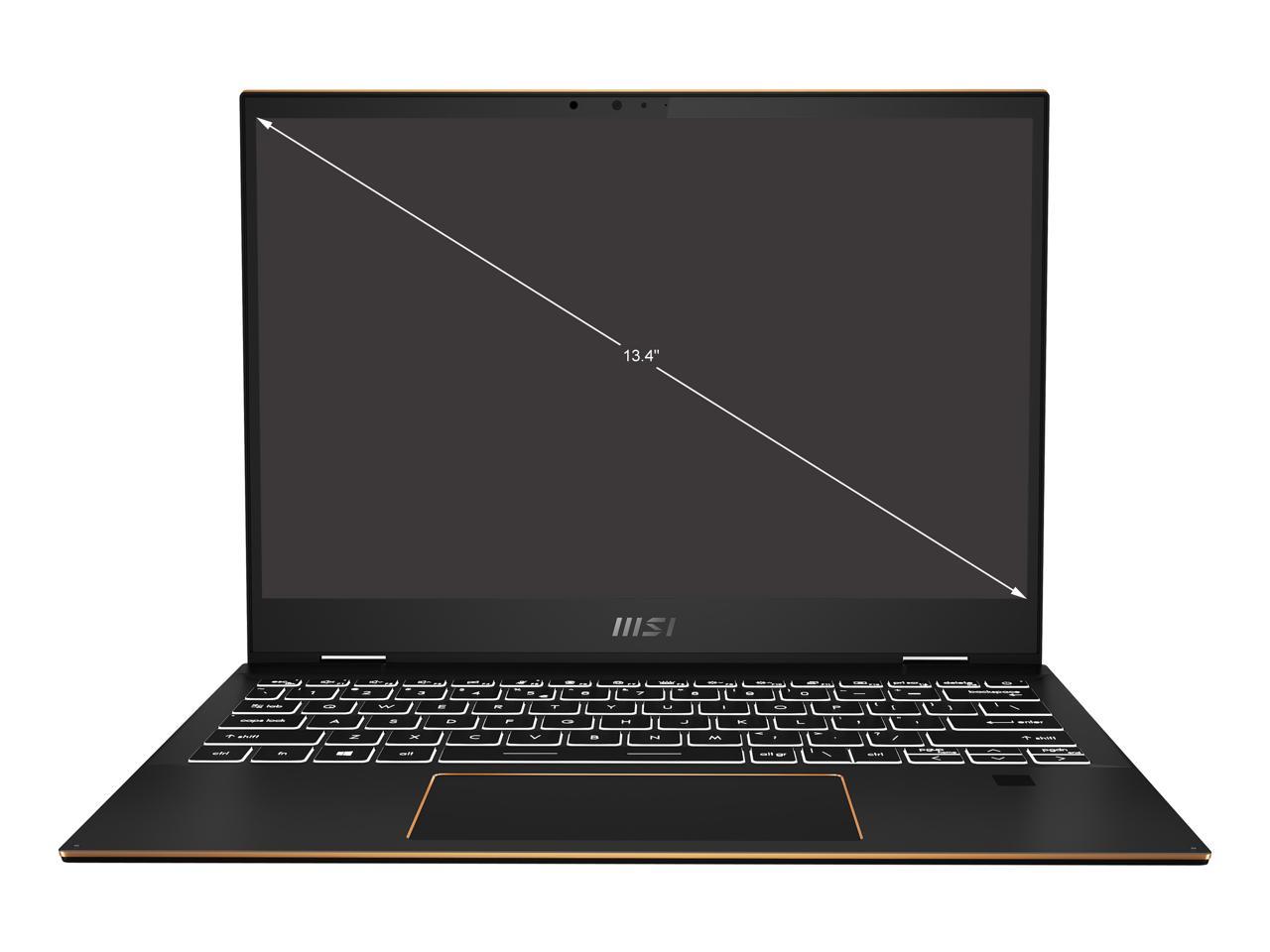MSI SUMMIT E13 FLIP Evo 13.4" Touch Screen 2-in-1 Ultra Thin and Light Professional Laptop, Intel Core i7-1185G7, IRIS Xe, 16 GB DDR4, 512 GB NVMe SSD, Win10 with MSI Pen (A11MT-023)