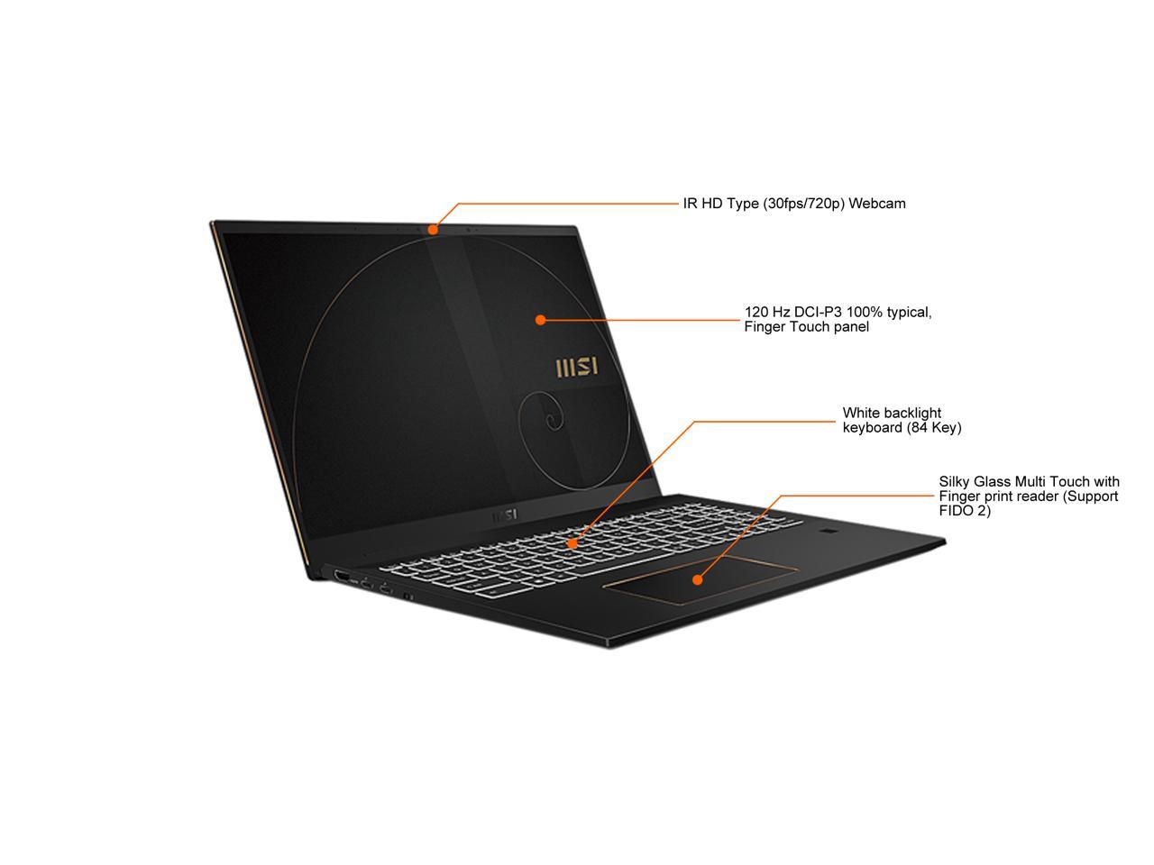 MSI Intel Core i7 11th Gen 1195G7 (2.90GHz) 16GB Memory 512 GB NVMe SSD Intel Iris Xe Graphics 16" Touchscreen 2560 x 1600 Convertible 2-in-1 Laptop Windows 10 Pro 64-bit Summit E16FlipEvo A11MT-021