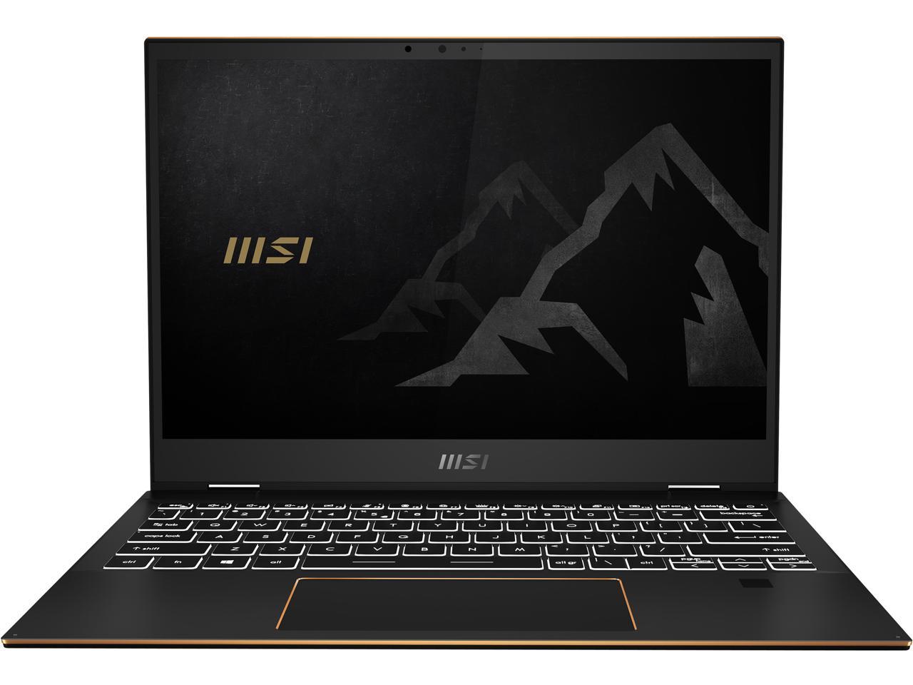 MSI Summit E13FlipEvo Intel Core i5 11th Gen 1155G7 (2.50GHz) 16GB Memory 512 GB NVMe SSD Intel Iris Xe Graphics 13.4" Touchscreen 1920 x 1200 Convertible 2-in-1 Laptop Windows 10 Home 64-bit A11MT-234