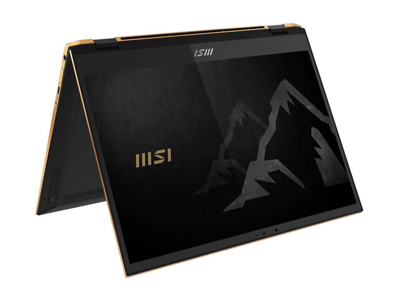 MSI Summit E13FlipEvo Intel Core i5 11th Gen 1155G7 (2.50GHz) 16GB Memory 512 GB NVMe SSD Intel Iris Xe Graphics 13.4" Touchscreen 1920 x 1200 Convertible 2-in-1 Laptop Windows 10 Home 64-bit A11MT-234