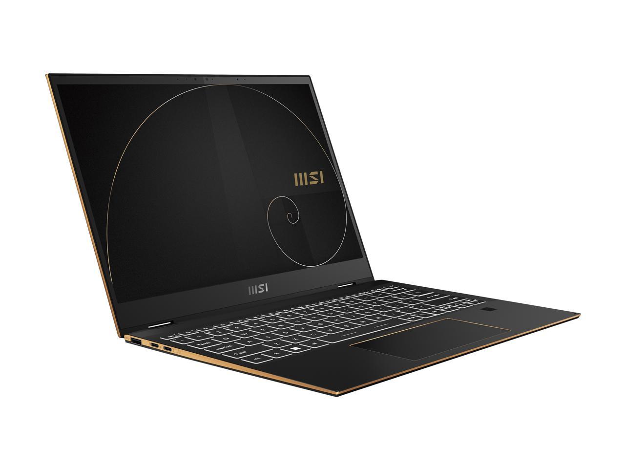 MSI Summit E13FlipEvo Intel Core i7 12th Gen 1260P (2.10GHz) 16GB Memory 512 GB NVMe SSD Intel Iris Xe Graphics 13.4" Touchscreen 1920 x 1200 Convertible 2-in-1 Laptop Windows 11 Pro 64-bit Summit E13FlipEvo A12MT-002