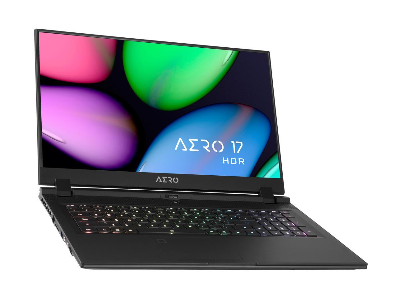 GIGABYTE AERO 17 HDR XB-8US4450SP 17.3" 4K/UHD IPS Intel Core i7 10th Gen 10875H (2.30 GHz) NVIDIA GeForce RTX 2070 SUPER Max-Q 32 GB Memory 1 TB PCIe SSD Windows 10 Pro 64-bit Gaming Laptop