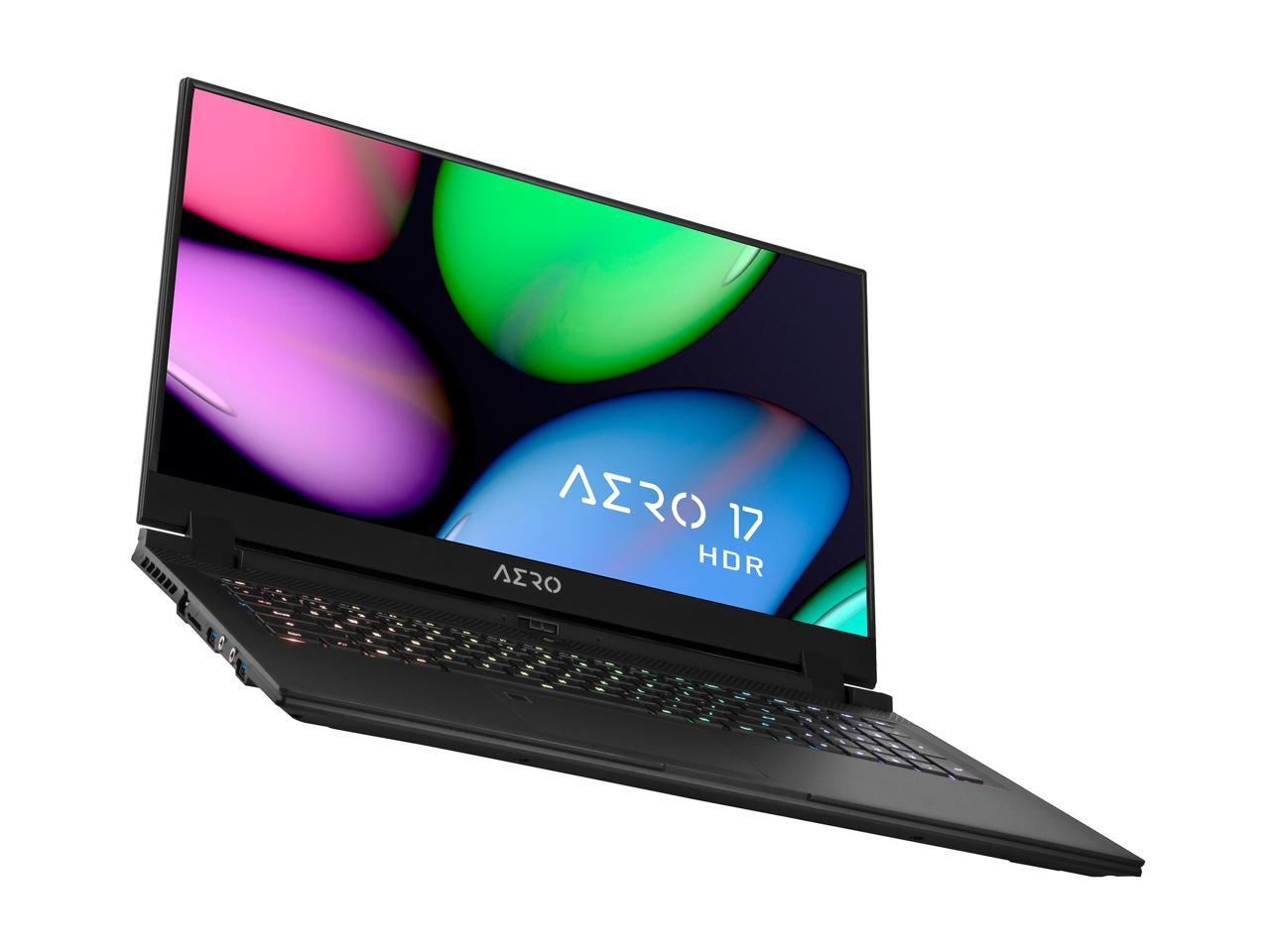 GIGABYTE AERO 17 HDR XB-8US4450SP 17.3" 4K/UHD IPS Intel Core i7 10th Gen 10875H (2.30 GHz) NVIDIA GeForce RTX 2070 SUPER Max-Q 32 GB Memory 1 TB PCIe SSD Windows 10 Pro 64-bit Gaming Laptop