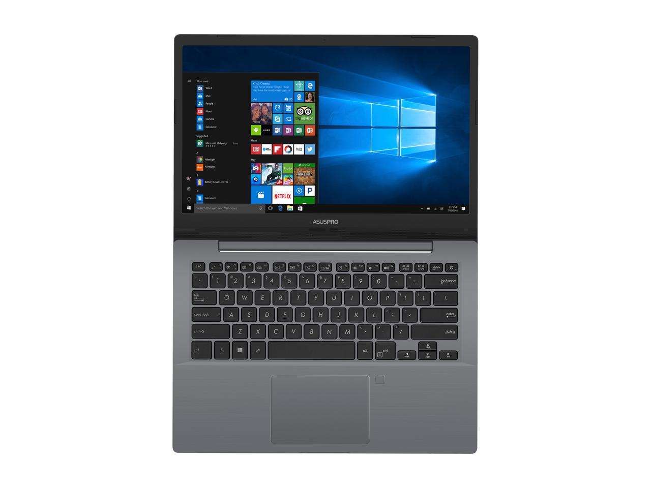 ASUSPRO P5440UF-XB74 Thin and Light Business Laptop, 14" Wideview FHD Display, 8th Gen Intel Core i7-8550U 1.8 GHz Processor, 512 GB SSD, 16 GB RAM, NVIDIA GeForce MX130, Windows 10 Pro, Fingerprint