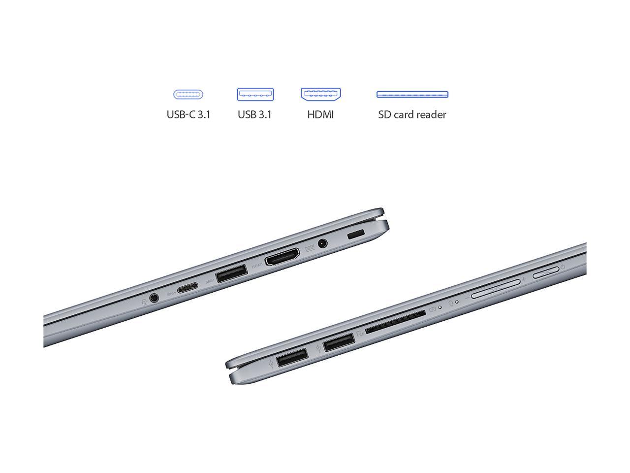 ASUS VivoBook Flip TP412UA-DB51T Intel Core i5 8th Gen 8250U (1.60 GHz) 8 GB Memory 256 GB SSD Intel UHD Graphics 620 14" Touchscreen 1920 x 1080 Convertible 2-in-1 Laptop Windows 10 Home 64-Bit