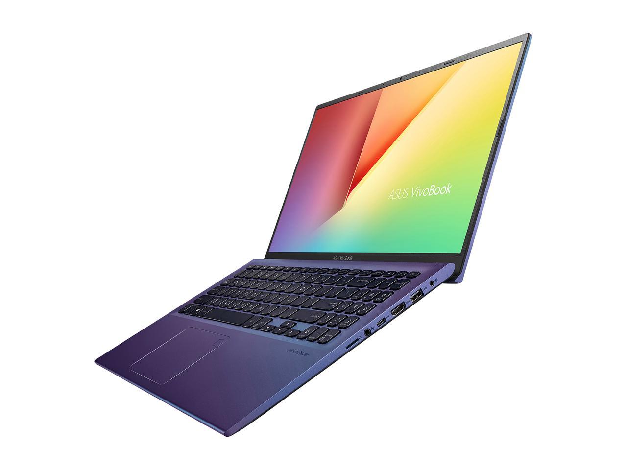 ASUS VivoBook F512 Thin & Light Laptop, 15.6" FHD NanoEdge WideView, AMD R5-3500U, 8 GB DDR4, 128 GB SSD + 1 TB HDD, Backlit KB, Fingerprint, Windows 10, Peacock Blue, F512DA-EB55-BL