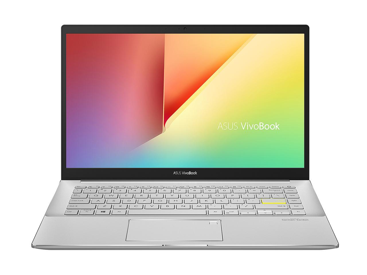 ASUS VivoBook S14 S433 Thin and Light 14" FHD, Intel Core i5-10210U CPU, 8 GB DDR4 RAM, 512 GB PCIe SSD, Windows 10 Home, S433FA-DS51-WH, Dreamy White
