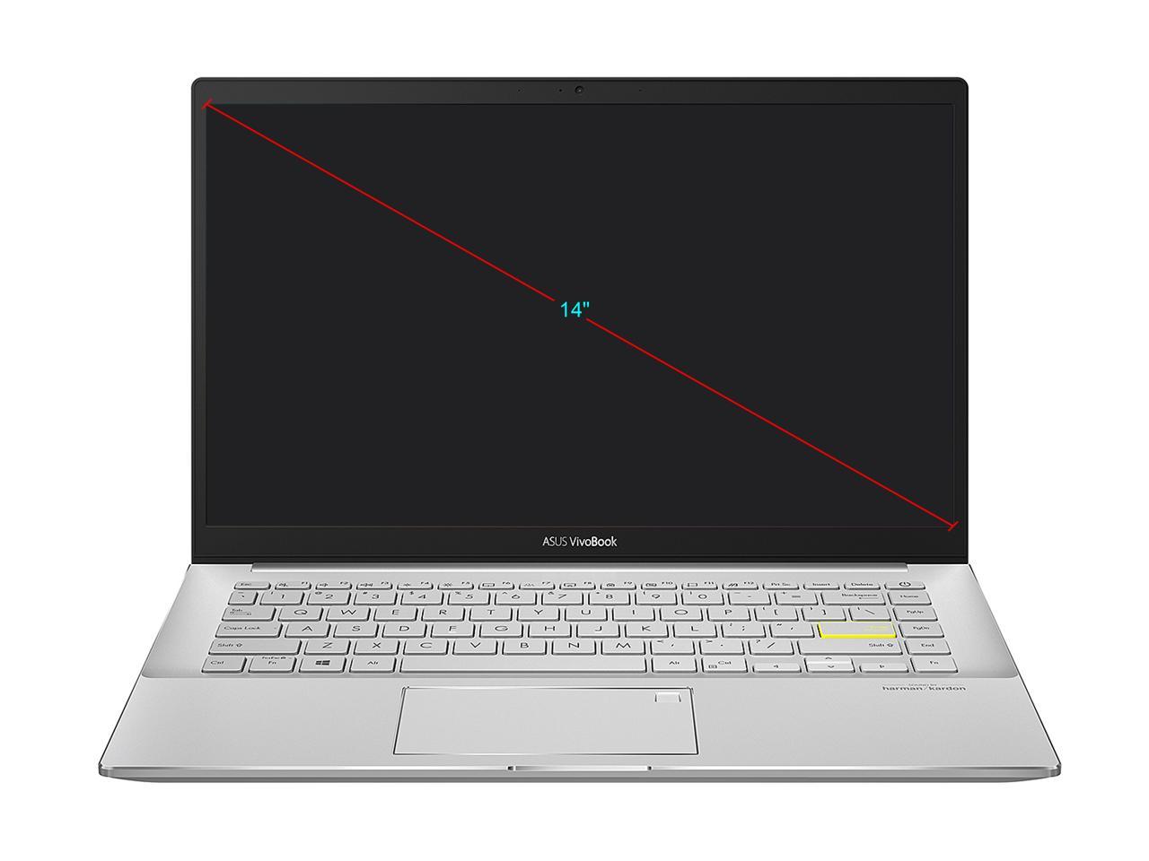 ASUS VivoBook S14 S433 Thin and Light 14" FHD, Intel Core i5-10210U CPU, 8 GB DDR4 RAM, 512 GB PCIe SSD, Windows 10 Home, S433FA-DS51-WH, Dreamy White