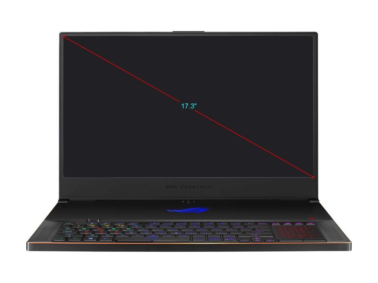 ASUS ROG Zephyrus S17 - 17.3" 144 Hz - GeForce RTX 2060 - Intel Core i7-10750H - 16 GB DDR4 - 1 TB PCIe SSD - Per-Key RGB - Win10 Pro - Gaming Laptop (GX701LV-DS76)